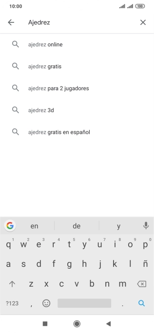 Introduce el nombre del tema o de la app y pulsa el icono de búsqueda.