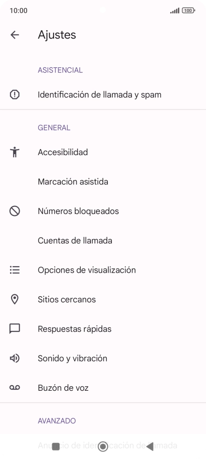 Pulsa Cuentas de llamada.