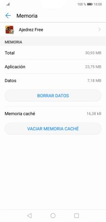 Pulsa VACIAR MEMORIA CACHÉ.
