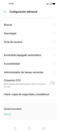 Pulsa Hacer copia de seguridad y restablecer.