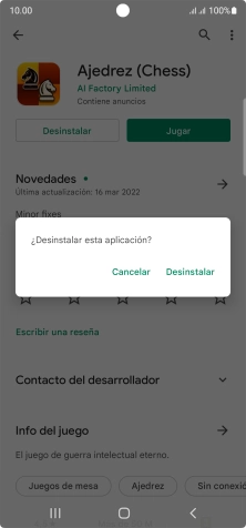 Pulsa Desinstalar.