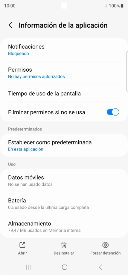 Pulsa Almacenamiento.