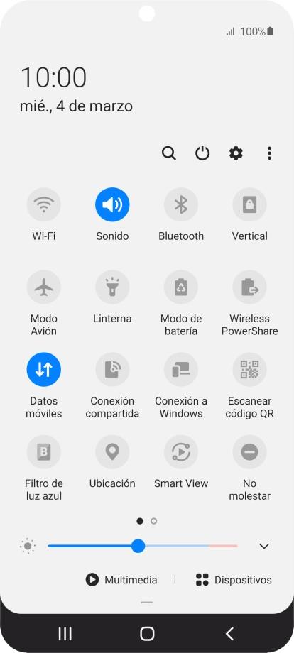 Pulsa el icono de ajustes.