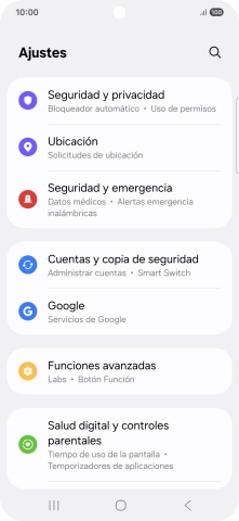 Pulsa Cuentas y copia de seguridad.