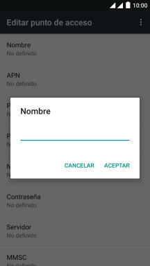 Introduce Vodafone Internet y pulsa ACEPTAR.