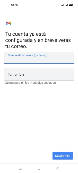 Pulsa Tu nombre e introduce el nombre del remitente.
