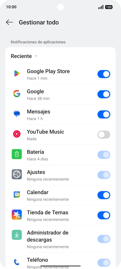 Pulsa la lista desplegable.
