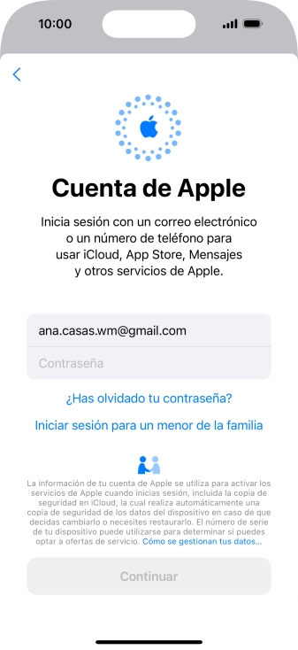 Pulsa Contraseña e introduce la contraseña de tu ID de Apple.