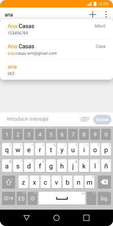 Pulsa el contacto deseado.