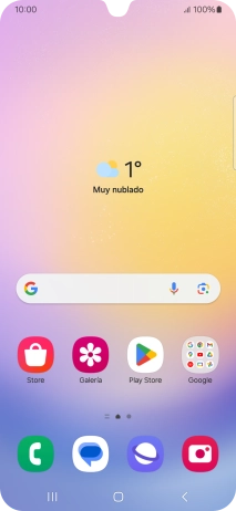 Desliza dos dedos hacia abajo desde la parte superior de la pantalla.