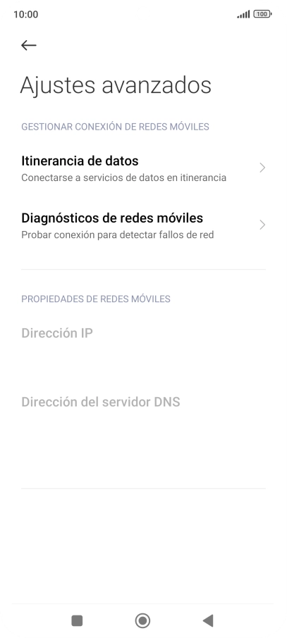 Pulsa Itinerancia de datos. Pulsa Itinerancia de datos.