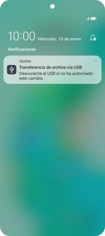 Pulsa el icono de USB.