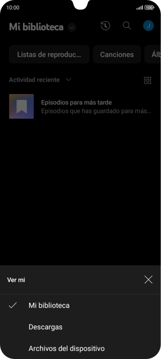 Pulsa una categoría y desplázate al archivo de música deseado.