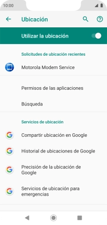 Pulsa Precisión de la ubicación de Google.
