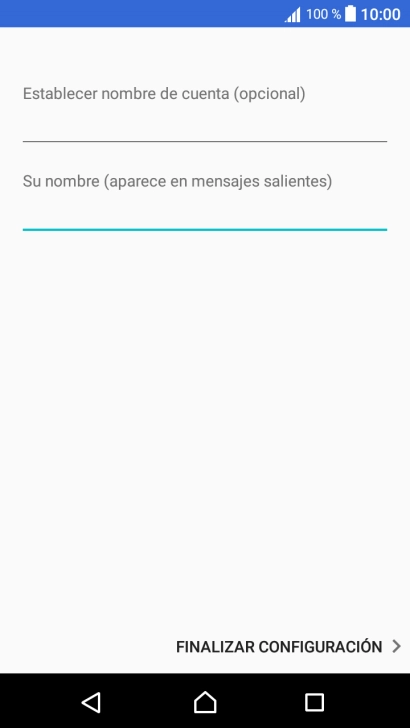Pulsa FINALIZAR CONFIGURACIÓN.
