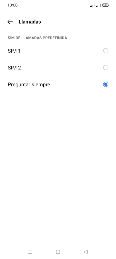 Pulsa el ajuste deseado.