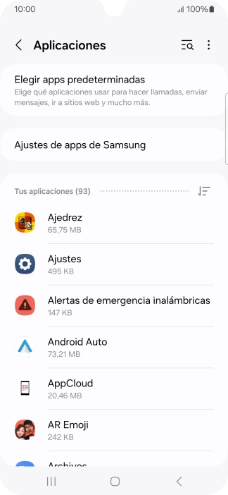 Pulsa la app deseada.