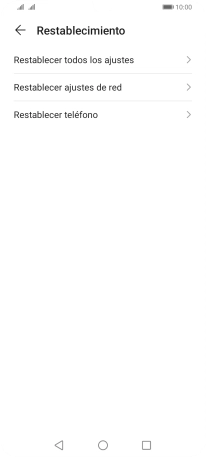 Pulsa Restablecer teléfono.