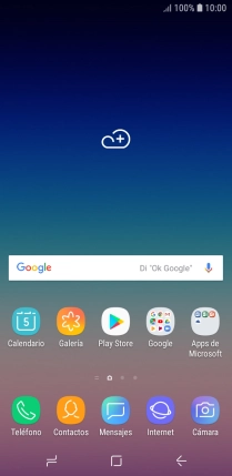 Desliza el dedo hacia abajo desde la parte superior de la pantalla.
