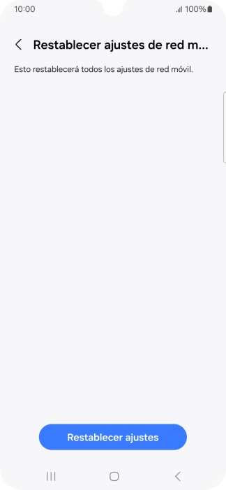 Pulsa Restablecer ajustes.