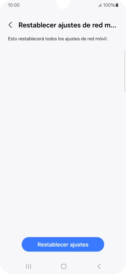 Pulsa Restablecer ajustes.