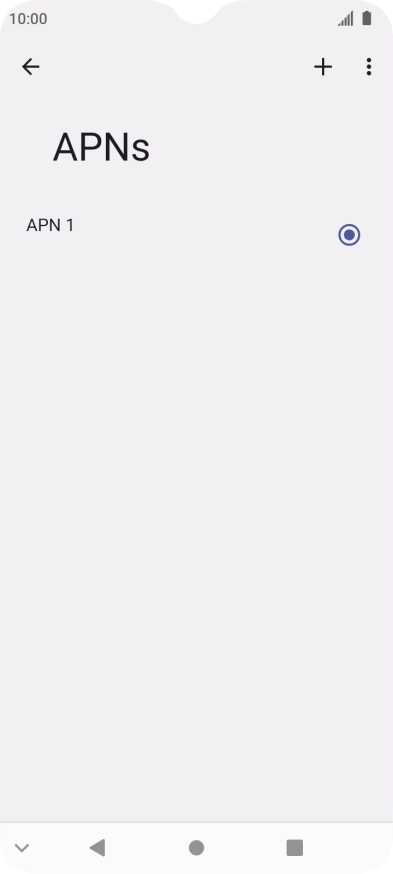 Pulsa el icono de nueva conexión de datos.