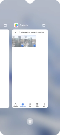 Para cerrar una sola aplicación en ejecución, desliza el dedo hacia arriba sobre la aplicación deseada.