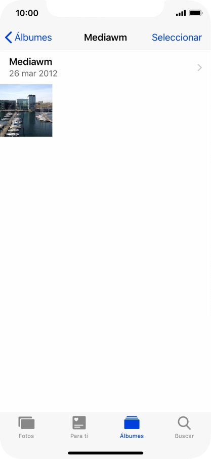 Pulsa con intensidad la fotografía deseada hasta que aparezca un menú emergente en la pantalla.