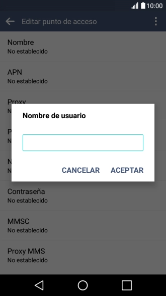 Introduce wap@wap y pulsa ACEPTAR.