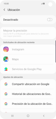 Pulsa el indicador para activar o desactivar la función.