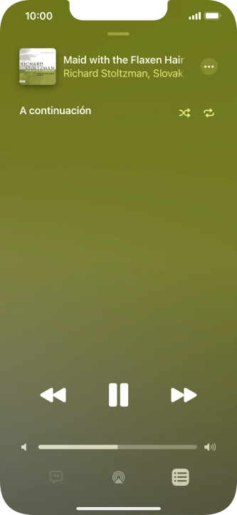 Pulsa el icono de reproducción aleatoria para activar o desactivar la función.