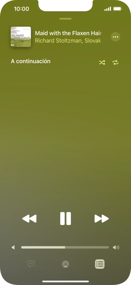 Pulsa el icono de reproducción aleatoria para activar o desactivar la función.