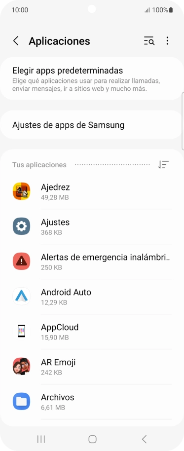 Pulsa la app deseada.