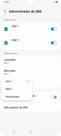 Pulsa el ajuste deseado.