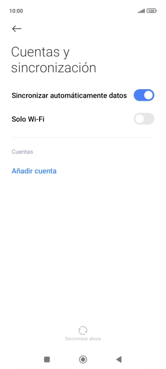Pulsa Añadir cuenta. Pulsa Añadir cuenta.