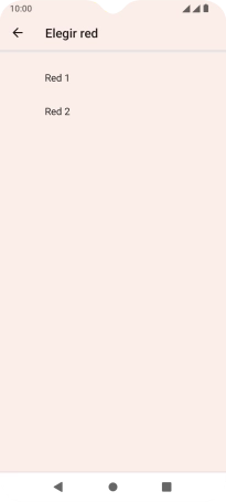 Pulsa la red deseada.