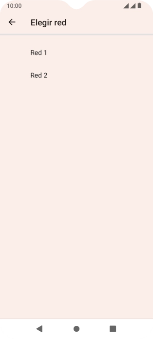 Pulsa la red deseada.