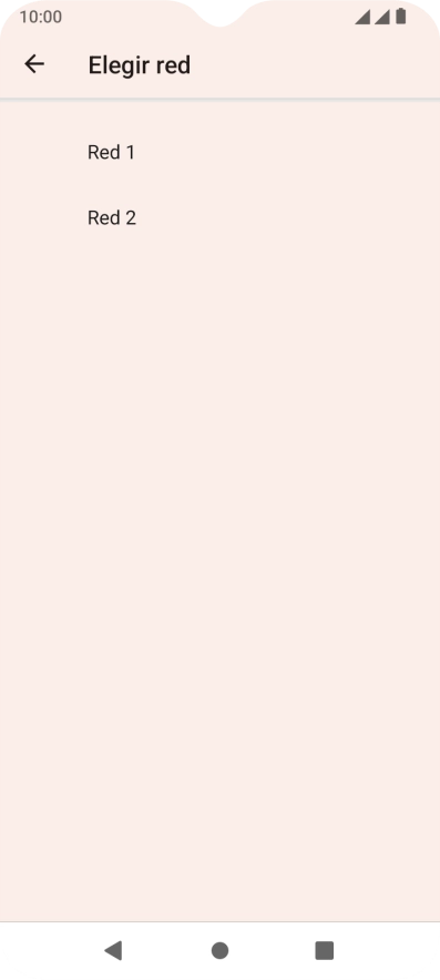 Pulsa la red deseada.