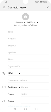 Pulsa Nombre e introduce el nombre deseado.