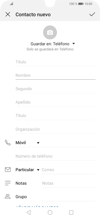 Pulsa Nombre e introduce el nombre deseado.