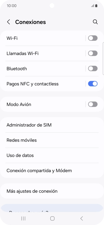 Pulsa Redes móviles.