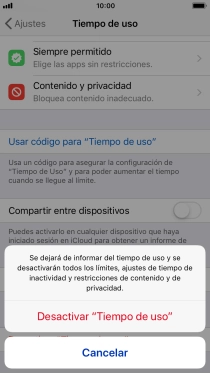 Pulsa Desactivar 