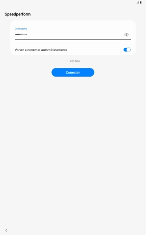 Introduce la contraseña de la red wifi y pulsa Conectar.