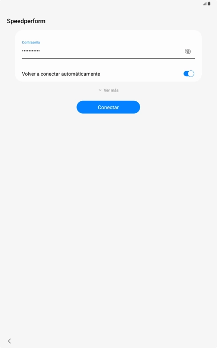 Introduce la contraseña de la red wifi y pulsa Conectar.