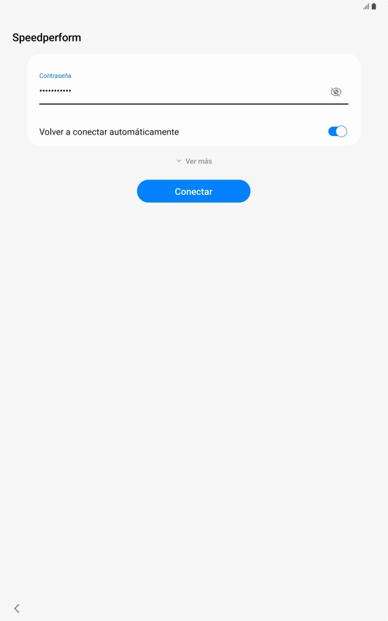 Introduce la contraseña de la red wifi y pulsa Conectar.