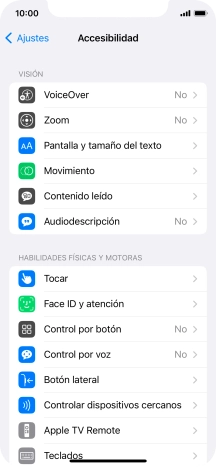 Pulsa una categoría bajo 
