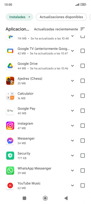 Pulsa la app deseada.