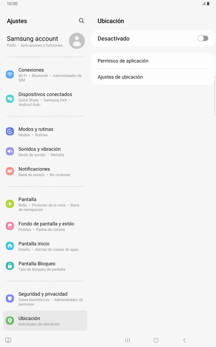 Pulsa el indicador para activar o desactivar la función.