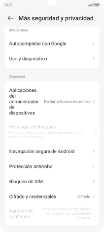Pulsa Bloqueo de SIM.