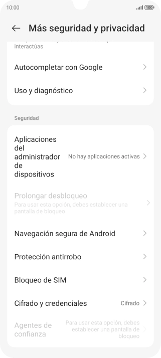 Pulsa Bloqueo de SIM.